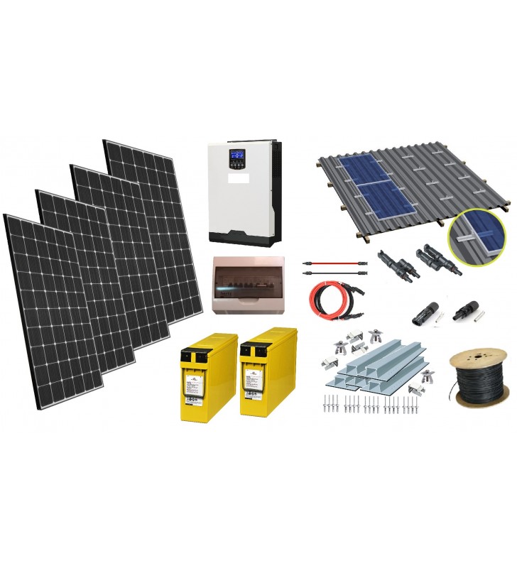 24V 1kW - 200Ah Sistem Fotovoltaic / Instalatie fotovoltaica