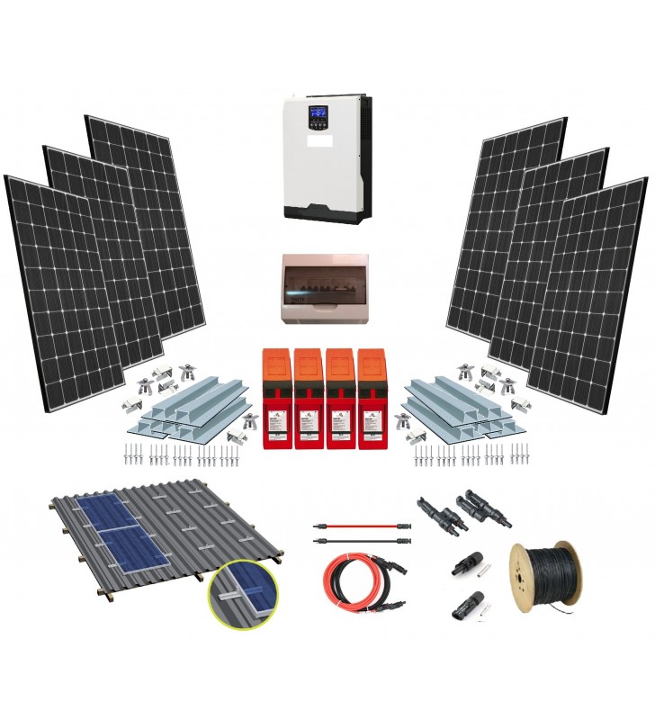 24V 1,5kW - 300Ah Sistem Fotovoltaic / Instalatie fotovoltaica